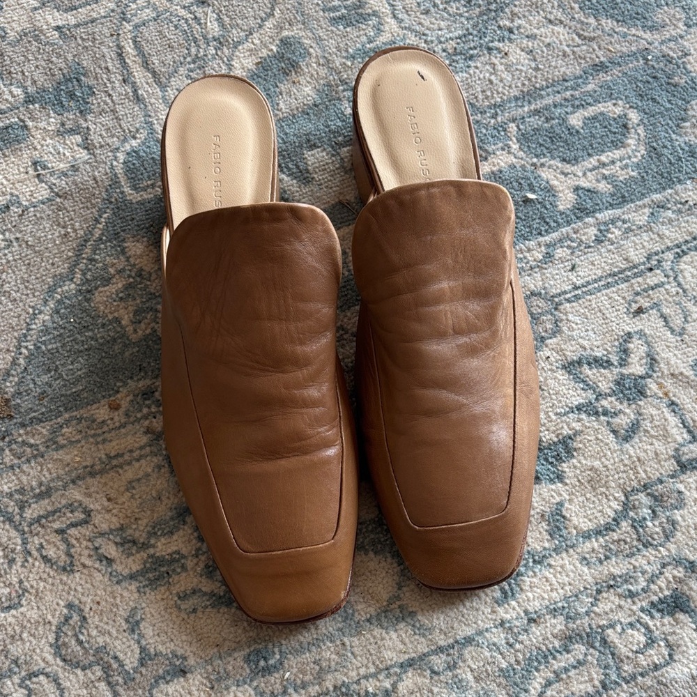 Fabio Rusconi Mules Leather Slip-On Shoes